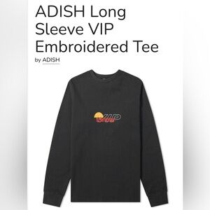 ADISH Black Embroidered Tee